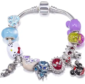 Cartoon pretty charm beaded bracelet making kit for girls jewelry diy charm br