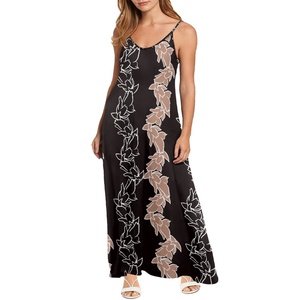 Nuovissimo Puakenikeni fiori lunghi <span class=keywords><strong>senza</strong></span> <span class=keywords><strong>maniche</strong></span> vestito estivo prendisole Drop Shipping <span class=keywords><strong>senza</strong></span> <span class=keywords><strong>maniche</strong></span> Maxi abiti da <span class=keywords><strong>donna</strong></span> - Product Image 4