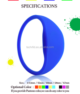 Bracelet RFID en silicone GSC 125Khz ID 13.56Mhz IC pour billet de festival, étiquette RFID, bracelet NFC - Product Image 3