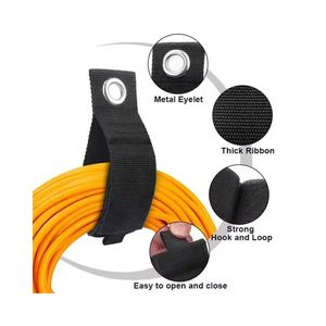 Bandes élastiques de rangement robustes avec crochets et anneaux, attaches auto-adhésives personnalisées avec boucles en nylon pour suspension - Product Image 2