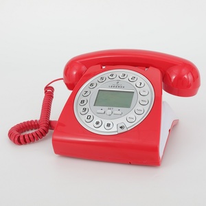 Envío <span class=keywords><strong>de</strong></span> fábrica, teléfono antiguo europeo Retro, teléfono <span class=keywords><strong>fijo</strong></span> con cable/teléfono con cable, identificador <span class=keywords><strong>de</strong></span> llamadas, uso doméstico en Hotel, Memoria roja <span class=keywords><strong>de</strong></span> 32GB <span class=keywords><strong>de</strong></span> <span class=keywords><strong>voz</strong></span> - Product Image 1