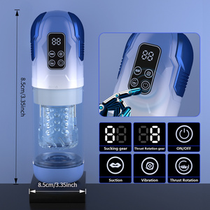 Pompa <span class=keywords><strong>Penis</strong></span> penghisap bergetar, pemukul elektrik realistis, mesin seks Vibrator Pria berputar, cangkir masturbasi pria - Product Image 6