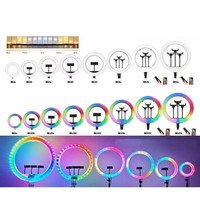 MJ26 Anneau lumineux LED de 10 pouces à température de couleur réglable, lumière d'appoint dimmable pour vidéo, photographie, maquillage, téléphone, avec trépied