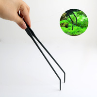 Outils d'aquascaping en acier inoxydable Jusuo, ensemble de ciseaux pour plantes d'aquarium, ciseaux courbés, pinces, spatule, aquascaping noir