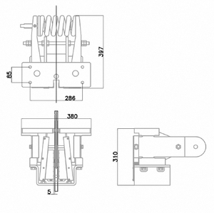 DK SAFETY 800DK - Dispositivo de Seguridad para Elevadores de Alta Velocidad, Resorte Helicoidal de Frenado, Construcción de Acero, Capacidad de 4900 kg a 8000 kg - Product Image 6
