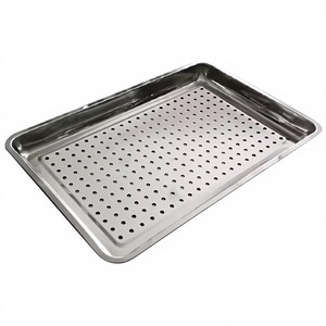 Plateau perforé en acier inoxydable de qualité médicale pour instruments chirurgicaux, rectangulaire, pour salle d'opération DE-2536 - DE-2551 - Product Image 1