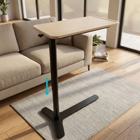 Ergonomischer, höhenverstellbarer Beistelltisch mit Gasdruckfeder, stabiler Y-Bein-Design, schlanker Sofatisch für Sofa, Bett und Arbeitsplatz