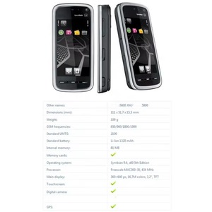 Spedizione Gratuita, Economico <span class=keywords><strong>Telefono</strong></span> Cellulare Originale 5800 Sbloccato con Touchscreen dalla Cina, GPS WIFI via Posta - Product Image 6