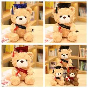 Groothandel Custom Schattige Zachte Afgestudeerde Teddybeer Knuffel Studenten Afstudeergeschenken