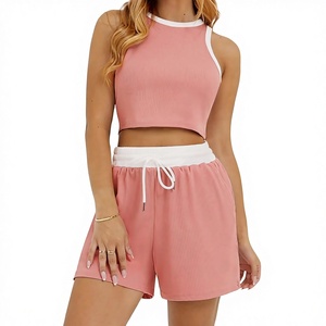 Conjunto Deportivo de Dos Piezas para Mujer, Diseño Personalizado, Pantalones Cortos con Logotipo, Ropa Casual al Por Mayor, Precio Personalizado, para Adolescentes - Product Image 1