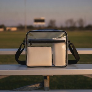 Clear <b>Crossbody</b> <b>Bag</b> with Front Pocket Transparent TPU Stadium <b>Bag</b> 12x6x12 Size 25x18cm Custom Logo - Product Image 1
