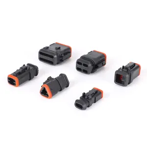 Novo Design Impermeável Conector Habitação Para Terminais Femininos Fio-a-fio 4pin Preto Feito Na China Dt06-4s-ce13 Alta Qualidade