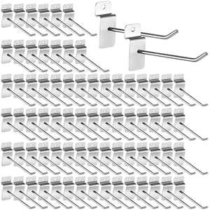 Crochets de présentation en métal noir et blanc pour murs grillagés, pour magasins de détail - Product Image 2