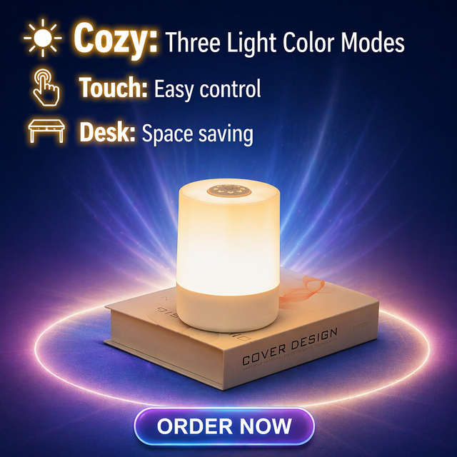 Rechargeable LED Mini Night Light 1200mAh Battery 5V Touch Control Dimmable Bedside Lamp