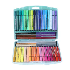 48色キッズドローイングペイント水彩ペンセット学生文房具大容量三角形洗える水彩ペン - Product Image 1