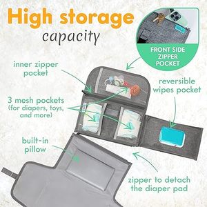 <span class=keywords><strong>Fasciatoio</strong></span> da viaggio per mamme papà <span class=keywords><strong>fasciatoio</strong></span> portatile con <span class=keywords><strong>cuscino</strong></span> incorporato per <span class=keywords><strong>fasciatoio</strong></span> portatile per bambini - Product Image 5