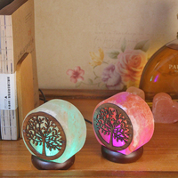 Lampe de sel USB de l'Himalaya, cristal rose, pierre de sel naturelle, pierres de guérison, forme naturelle, faite à la main, Feng Shui, Ange, Amour, Noël
