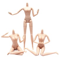 OEM/ODM Corps de poupée en plastique à l'échelle 1/6, 30 cm, corps de yoga, 26 articulations mobiles, peau blanche, poupée BJD nue, grande poitrine, figurine
