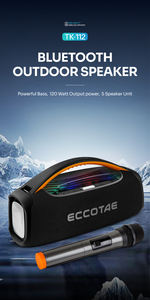 Haut volume portable sans fil pour haut-parleur Bluetooth RGB LED Subwoofer longue durée de vie de la batterie pour système audio de <span class=keywords><strong>danse</strong></span> carrée en plein air - Product Image 2