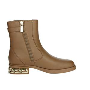 Liu-Jo Women's Flat Ankle Boots Brown Leather Buckle Detail Low Heel Fashion <b>Bootie</b> - Product Image 4
