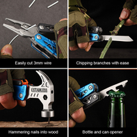 Bochen 18 en 1 pince multifonction marteau multitool avec pochette en Nylon poignée en aluminium de taille compacte outils de survie de Camping