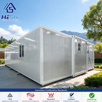 Maison préfabriquée extensible en conteneur de 20 pieds ou 40 pieds, conforme aux normes australiennes, 1, 2, 3, 4 ou 5 chambres, maison miniature moderne en conteneur maritime