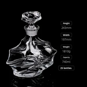 Bouteilles en verre style bohème avec bouchon sérigraphié, gravure et marquage <span class=keywords><strong>à</strong></span> chaud, personnalisables OEM, pour <span class=keywords><strong>vin</strong></span>/rhum/whisky/vodka - Product Image 6