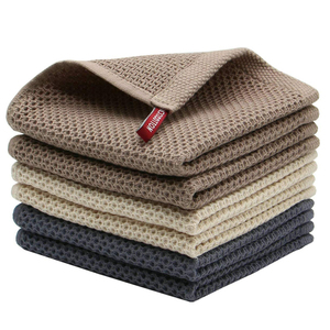 Serviettes de cuisine en microfibre de coton doux à motif gaufré pour sublimation, vente en gros, conception personnalisée, logo brodé - Product Image 1