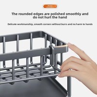 Support de rangement de comptoir de cuisine multifonctionnel au design moderne support suspendu latéral pour évier et robinet pour panier éponge de chiffon