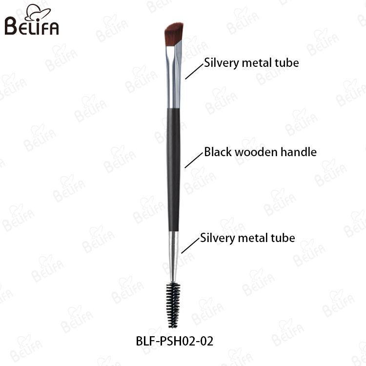 BLF-PSH02-02 Black handle+Silver tube+Brown hair