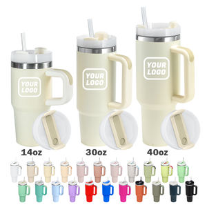 Offre Spéciale – Gobelet Isotherme Moderne Personnalisé en Acier Inoxydable à Double Paroi de 30oz ou 40oz avec Poignée et Paille - Product Image 6