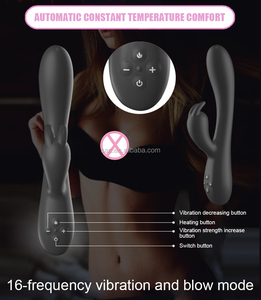 SacKnove Grosir Alat Pijat Stimulator Ganda Pemanas Wanita untuk Vagina Klitoris Dildo Massager <span class=keywords><strong>G</strong></span> <span class=keywords><strong>Spot</strong></span> <span class=keywords><strong>Rabbit</strong></span> <span class=keywords><strong>Vibrator</strong></span> untuk Wanita Mainan Seks Dewasa - Product Image 2