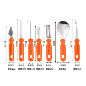 Stainless Steel Pumpkin Carving Knife Set 6 Pieces Multi Function Fruit Vegetable Tools For Halloween DIY Carving - Product Image 2