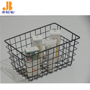 Fer <span class=keywords><strong>à</strong></span> repasser de grillage de stockage en métal <span class=keywords><strong>noir</strong></span> <span class=keywords><strong>fruits</strong></span> légumes panier avec poignée coupée accessoires de cuisine - Product Image 2