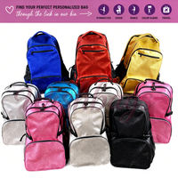 Tas Ransel Cheer Sublimasi Logo Kustom Berkilau Tahan Air, Tas Berkilauan untuk Studio Tari & Klub Senam, Tim Cheer Pelajar