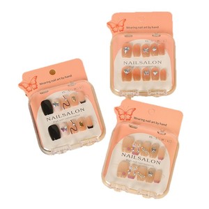 Pegatinas para uñas de longitud media con degradado, 24 piezas, listas para usar, para uso general - Product Image 5