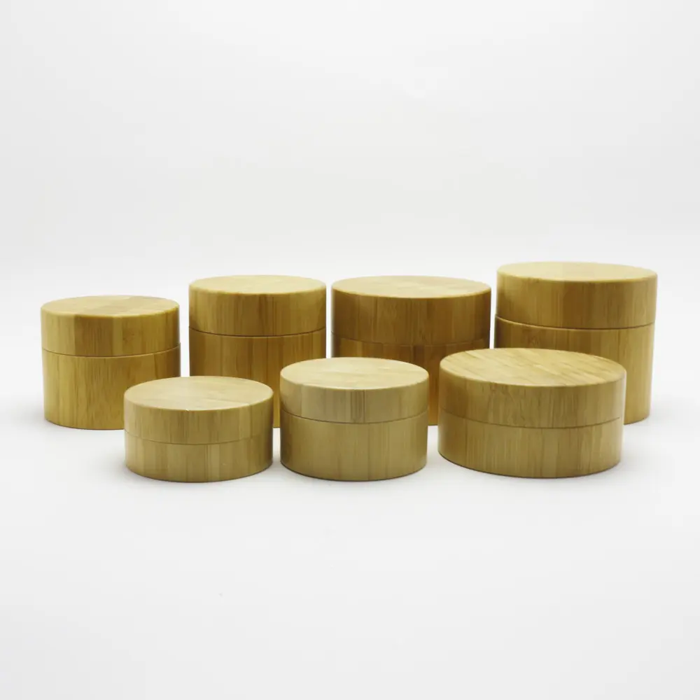 5g 10g 20g 30g 50g 100g 200g 250g pots intérieurs en bambou PP vides récipient de pot cosmétique en bois avec couvercle en bambou pour BP-03S à la crème
