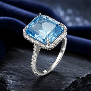 Anello di proposta scintillante a forma quadrata per donna, elegante gioiello da dito alla moda - Product Image 4
