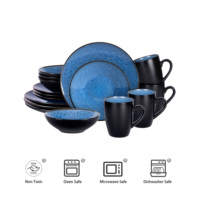 Assiette en céramique de style européen et américain Ensemble d'assiettes et de bols de luxe de haute qualité Ensembles de vaisselle artisanale