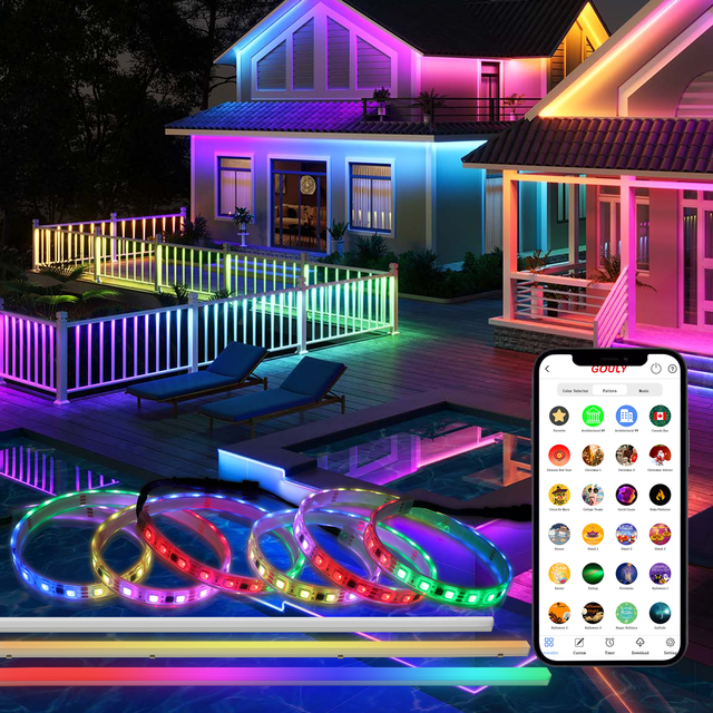 gouly ODM/OEM Rgb Ic Led Strip 5v 12v 24v 10m Music Sound Control Rgb Led Strip
