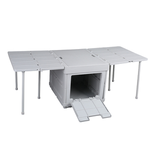 Boîte de rangement extérieure multifonctionnelle de luxe, boîte pliable de <span class=keywords><strong>camping</strong></span> en PP de haute qualité, table pliante amovible, ventilation, durable - Product Image 1