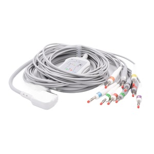 Compatible avec le câble ECG Kenz à 10 fils pour appareil ECG Lingqian, câble intelligent à connecteur banane - Product Image 2