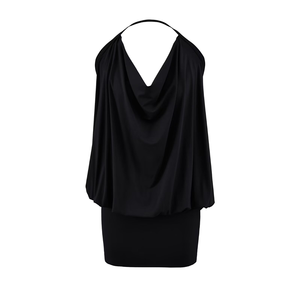 เสื้อยืดมินิเดรสแฟชั่นฤดูร้อนสำหรับผู้หญิง ไซส์ยุโรป สไตล์สตรีทคลับ เปิดหลัง สายคล้องคอ เซ็กซี่ ขายส่ง - Product Image 3