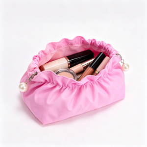 Tirette <span class=keywords><strong>de</strong></span> fermeture éclair portable avec pochettes <span class=keywords><strong>de</strong></span> rangement à fermeture éclair, sacs cosmétiques en forme <span class=keywords><strong>de</strong></span> nuage pour femmes, filles, dames, trousses <span class=keywords><strong>de</strong></span> <span class=keywords><strong>toilette</strong></span> plissées à volants, sacs <span class=keywords><strong>de</strong></span> maquillage - Product Image 3