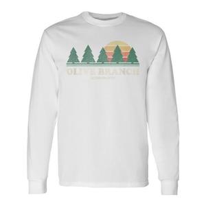 T-shirt promozionale vintage anni '70 Olive Branch MS a maniche lunghe, stile retrò - Product Image 1