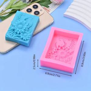 Molde de Silicona Premium para Jabón Hecho a Mano, Diseño Floral Artístico, Encantador, Rectangular Pequeño, con Forma de Margarita - Product Image 2