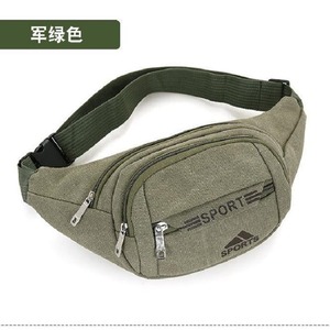 Sport Waist Bag Canvas Water Resistant Multi Pocket For Men Women Leisure Travel - Product Image 3