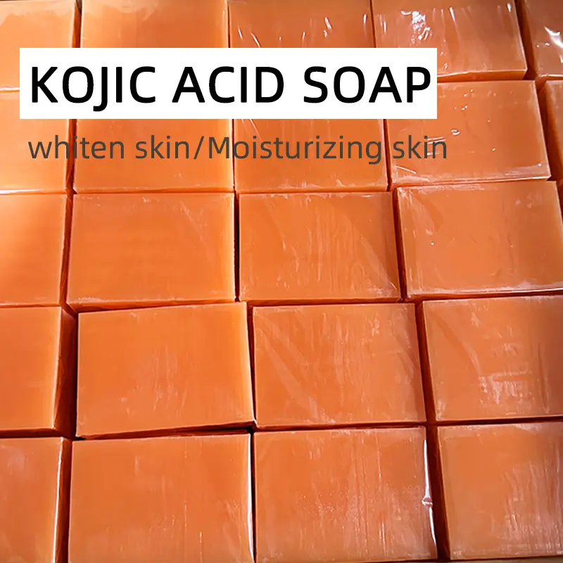 Jabón blanqueador hecho a mano KOJIC de etiqueta privada con eliminación y limpieza de ácaros de la leche de cabra jabón de aceite esencial