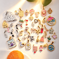 Breloques pour la fabrication de porte-clés, plaqué or 18 carats PVD, accessoires en acier inoxydable pour sacs à dos, pendentifs caméra, yeux de popcorn, bijoux