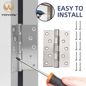 Bisagra de acero inoxidable SUS304 de 127*89*3 mm de grosor, bisagra de mortaja completa de alta resistencia para puertas residenciales, comerciales y gabinetes. - Product Image 3